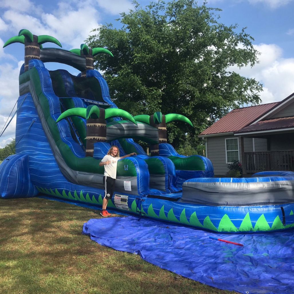 Inflatable Water Slide Rentals 22 Ft Blue Crush Water Slide Bounce
